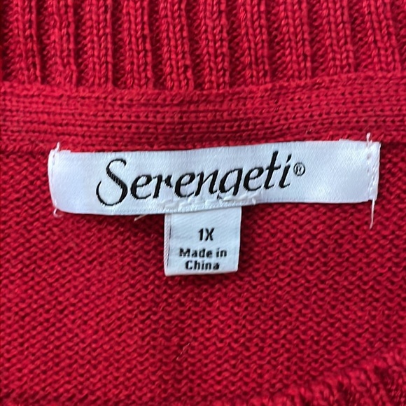 Women’s Red Owl Sweater Size 1x long sleeve the owl appears as if done by hand - Picture 7 of 16